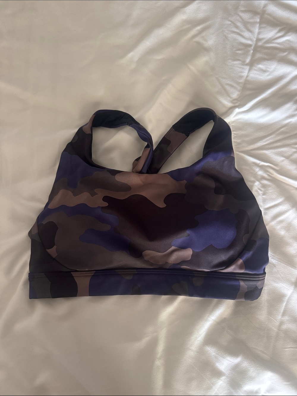 Athleta Camo Sports Bra - Purple & Brown D-DD Ultimate Bra in Supersonic